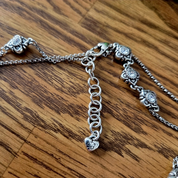BRIGHTON "Alcazar" Vintage Long Length Crystal And Silver Necklace BOHEMIAN! - Picture 7 of 14